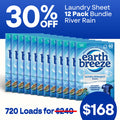 Laundry Sheet Bundle - 12 Pack - River Rain